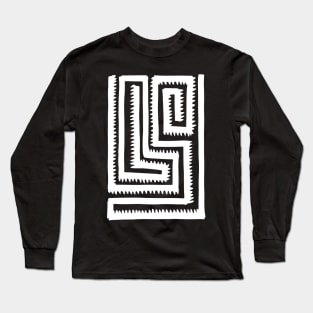 White Maze Long Sleeve T-Shirt